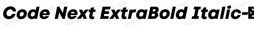 Code Next ExtraBold Italic字体转换